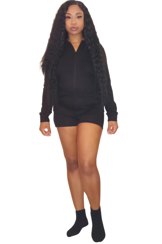 LOLA LOUNGE ROMPER (BLACK)