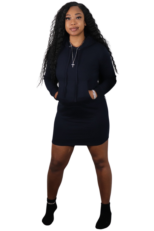 JUST JESS SWEATER DRESS (NAVY BLUE)