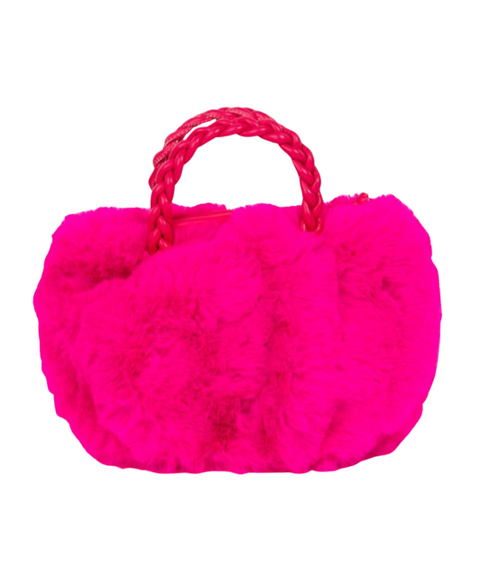 GLAMOUR FUR TOTE BAG (PINK)