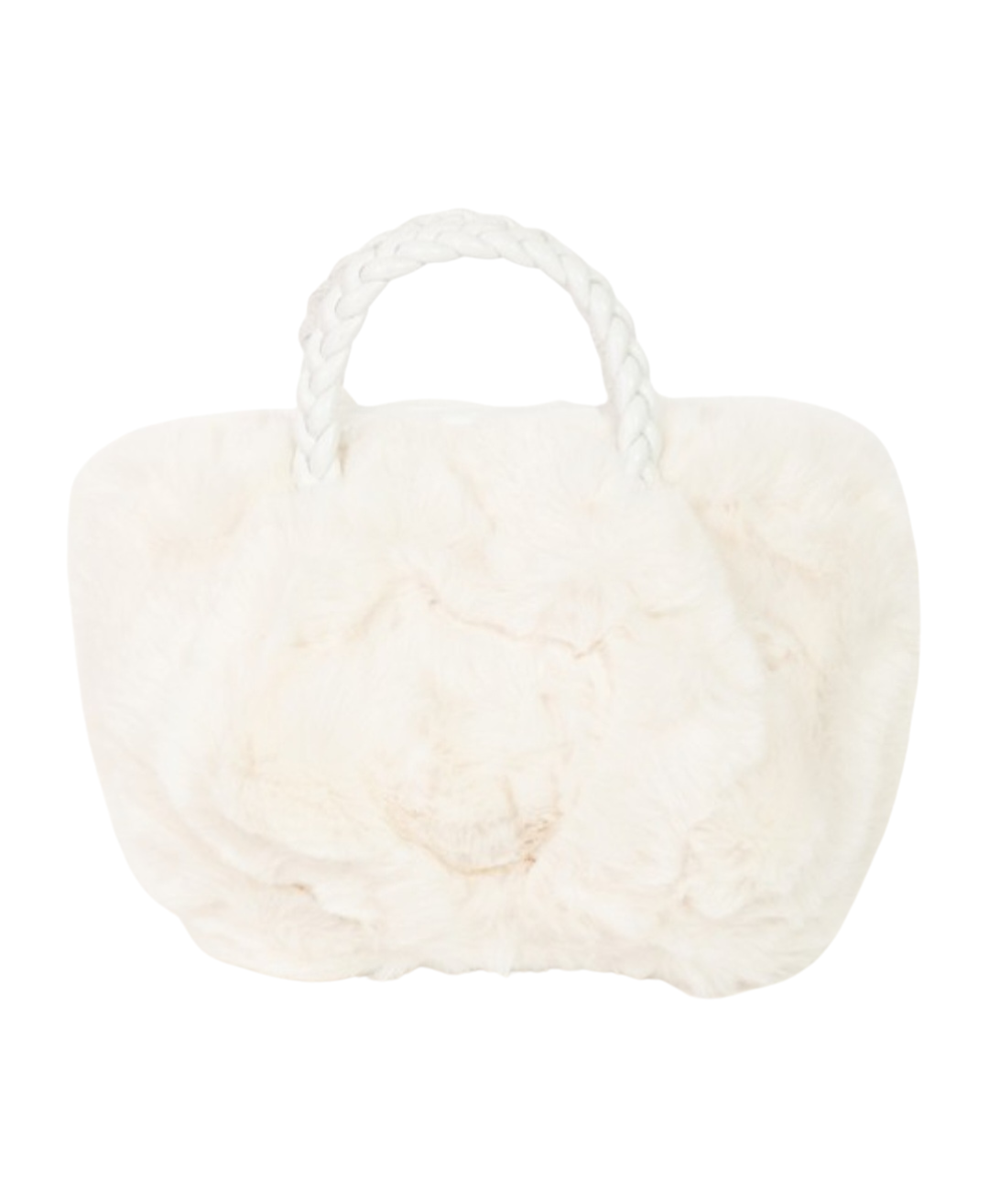 GLAMOUR FUR TOTE BAG (IVORY WHITE)